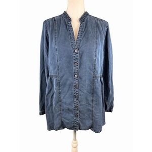 Soft Surroundings Chambray Denim Tunic Size XL (P1)